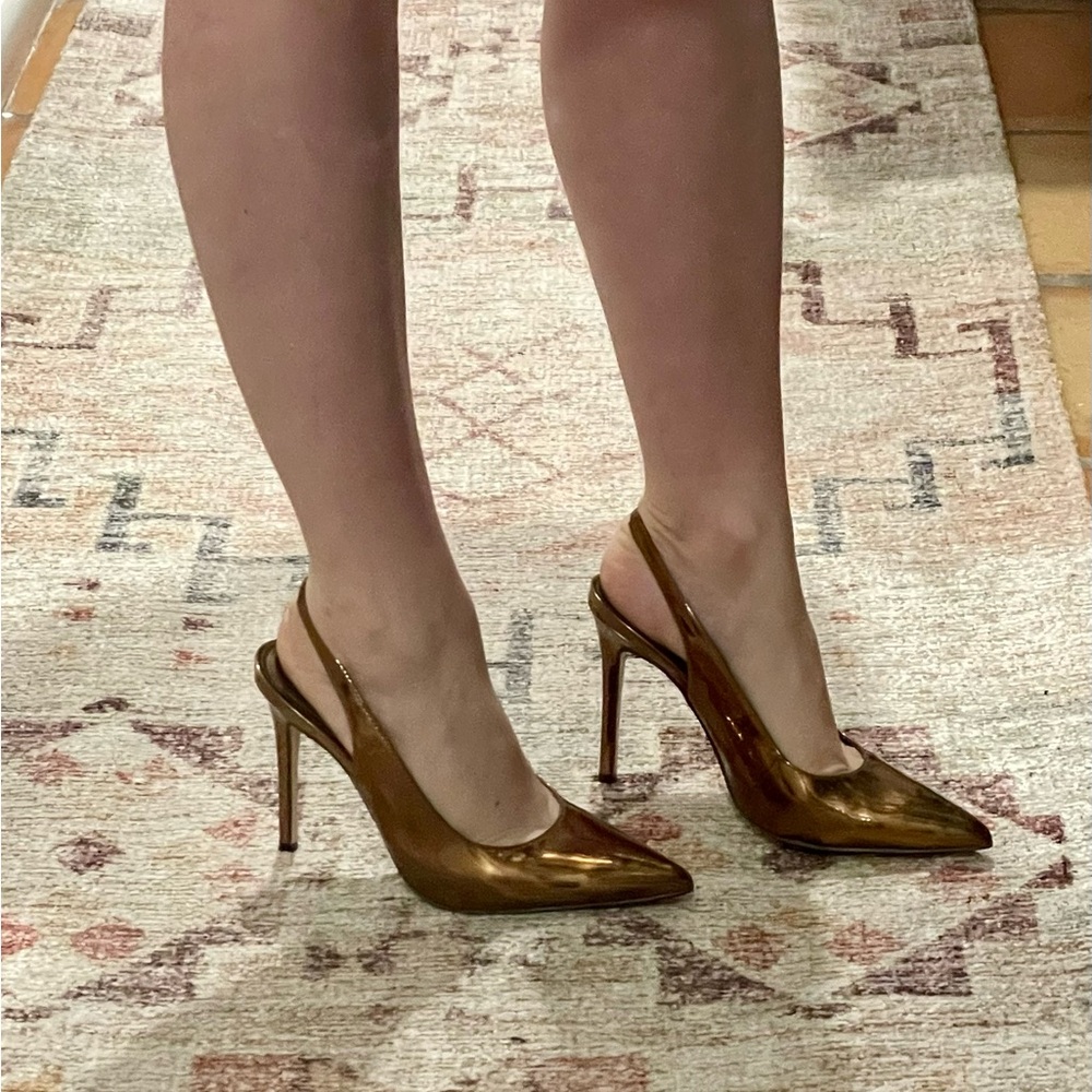 Bronze Slingback Heels
